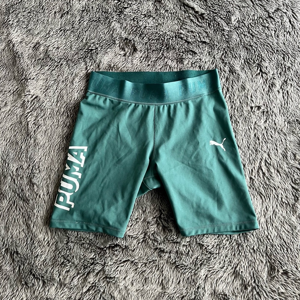 Puma Teal Biker Shorts